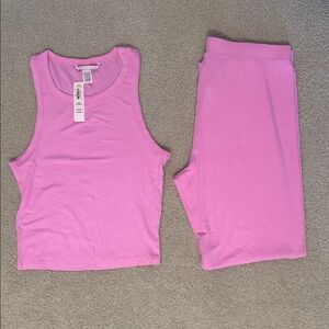 🆕 NWT Victoria’s Secret Lounge Set, Women’s Size Medium, Pink, Super Cute!